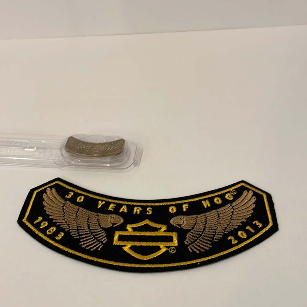 2013 Harley Davidson Wings HOG Jacket Vest Patch and Pin Badge